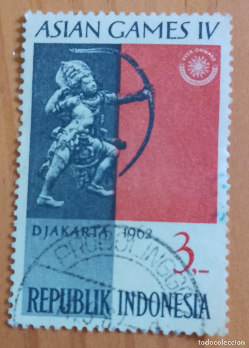 Sellos: INDONESIA - V/F 3 - DJAKARTA 1962 - ASIAN GAMES IV - TIRO CON ARCO.