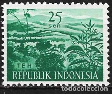 Sellos: Indonesia 1960 - Mi 273 - YT 219 - Cultivo del t&eacute; - MNH**