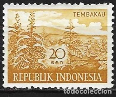 Sellos: Indonesia 1960 - Mi 272 - YT 218 - El cultivo del Tabaco - MNH**