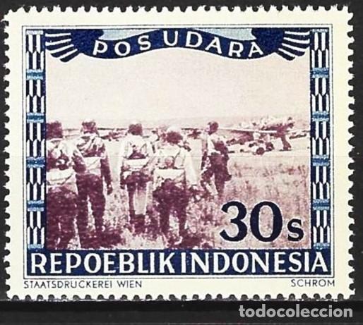 Sellos: Indonesia 1948 - Mi L 29 - Impresi&oacute;n de Viena : Aviatores - MNH** ( A&eacute;reo )