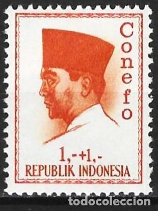 Sellos: Indonesia 1965 - Mi 473 - YT 411 - President Sukarno ( CONEFO ) MNH**