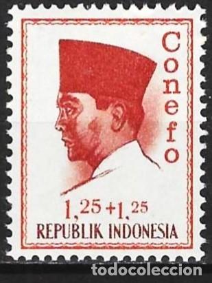 Sellos: Indonesia 1965 - Mi 474 - YT 412 - President Sukarno ( CONEFO ) MNH**