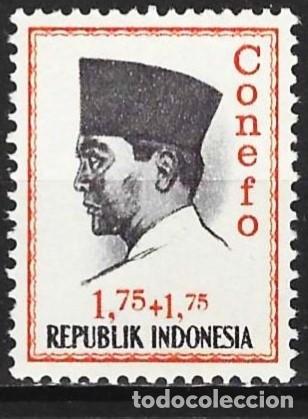 Sellos: Indonesia 1965 - Mi 475 - YT 413 - Presidente Sukarno ( Conferencia CONEFO ) MNH**