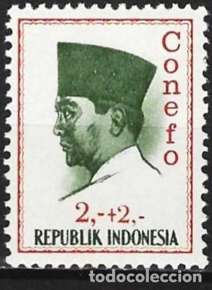 Sellos: Indonesia 1965 - Mi 476 - YT 414 - Presidente Sukarno ( Conferencia CONEFO ) MNH**