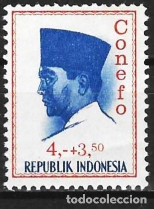 Sellos: Indonesia 1965 - Mi 478 - YT 416 - Presidente Sukarno ( Conferencia CONEFO ) MNH**