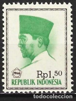 Sellos: Indonesia 1966 - Mi 530 - YT 467 - Presidente Sukarno - MNH**