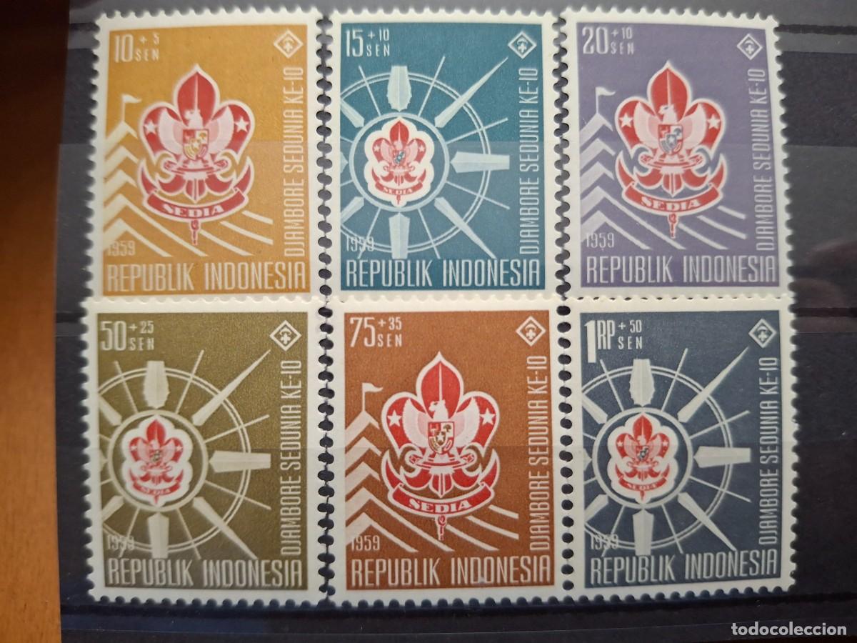 Selos: HB1657 GRANDES SERIES MUNDIALES sellos en NUEVO** INDONESIA a&ntilde;o 1959 Yvert 193/198
