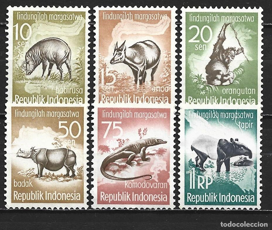 Sellos: INDONESIA YVERT NUM. 183/188 SERIE COMPLETA NUEVA SIN GOMA