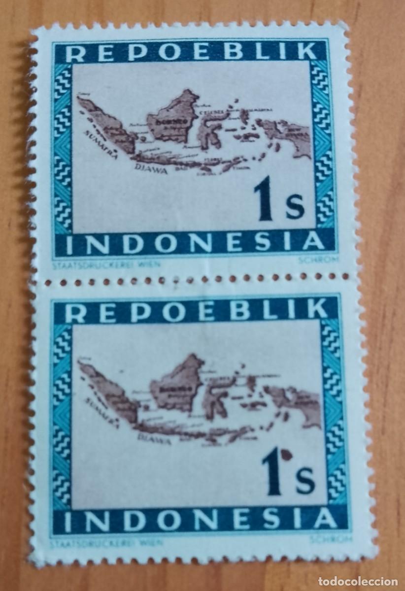 Sellos: INDONESIA, REPOEBLIK - V/F 1 S - A&Ntilde;O 1949, ISLAS - VER DESCRIPCI&Oacute;N