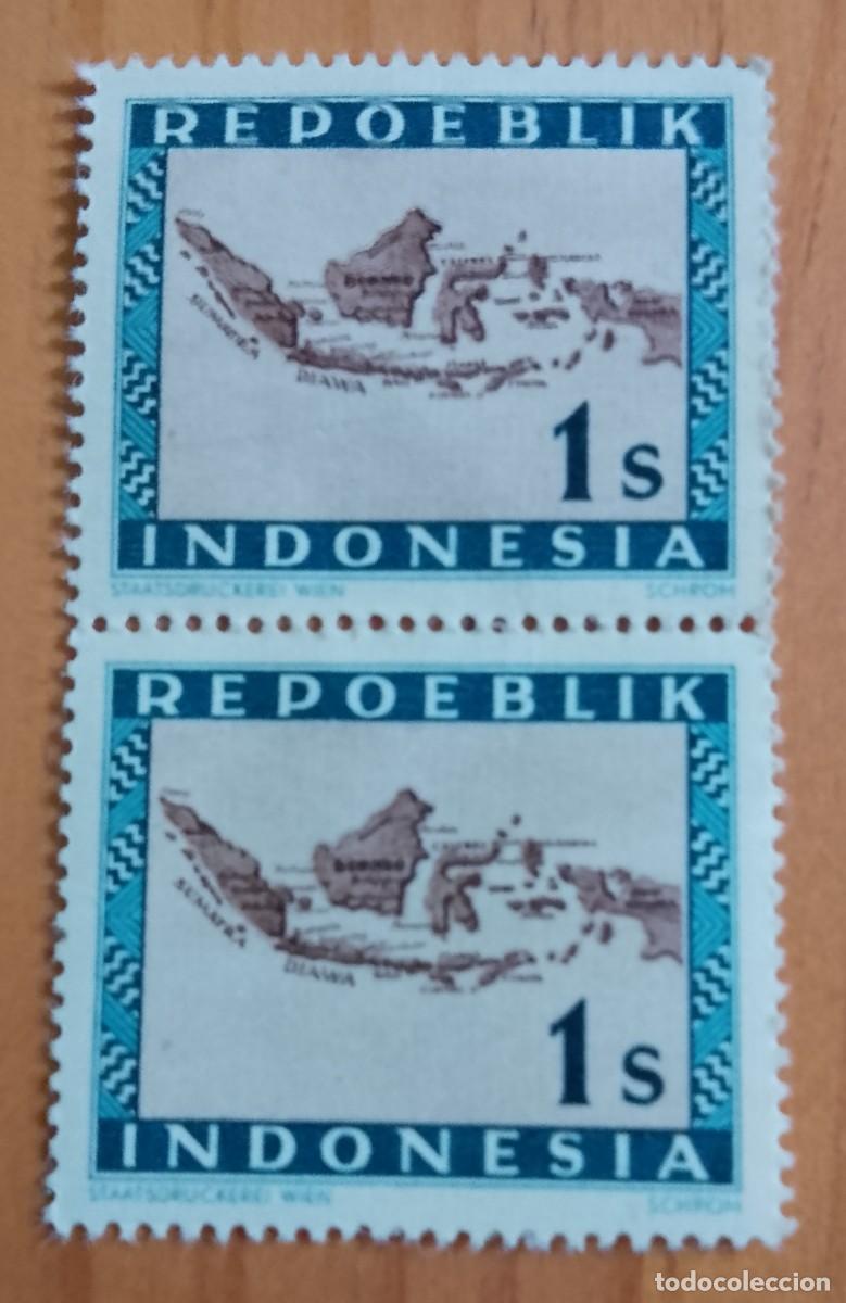 Sellos: INDONESIA, REPOEBLIK - V/F 1 S - A&Ntilde;O 1949, ISLAS - VER DESCRIPCI&Oacute;N