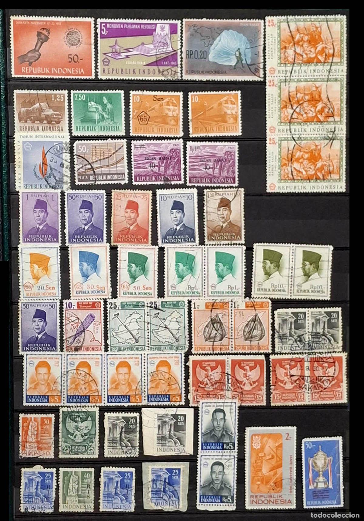 Briefmarken: 53 sellos de Indonesia