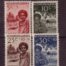 Sellos: NUEVA GUINEA HOLANDESA 43/46*** - AÑO 1957 - PRO OBRAS PARA LA INFANCIA. Lote 21868080