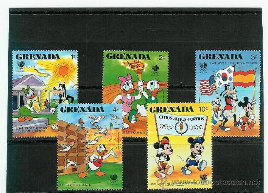 Sellos: SERIE DISNEY DE GRENADA DEL A&Ntilde;O 1988 - Foto 1