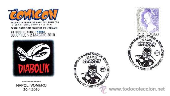 Sellos: COMICS - Comicom 2010 - DIABOLIK. Napoli - Foto 1