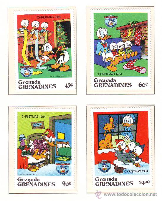 Sellos: GRENADA***.TEMA DISNEY.SERIE COMPLETA.NAVIDAD.PLUTO/DONALD - Foto 1
