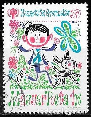 Sellos: Hungría 1979. Año Internacional del Niño. Dibujos infantiles. Juego - Foto 1 - 289732953