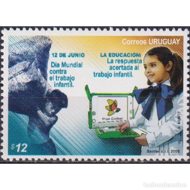⚡ DISCOUNT URUGUAY 2008 INTERNATIONAL DAY AGAINST CHILD LABOUR MNH - CHILDREN, COMPUTERS (Sellos - Temáticas - Infantil)