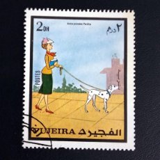 Sellos: 16 STAMPS OF FUYAIRAH - UAE - 101 DALMATIANS. CONDITION AS SEEN IN THE PICTURES.