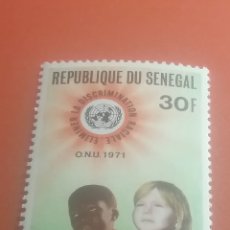 Sellos: SELLO (1/2V) SENEGAL NUEVO 1971. AÑO DE IGUALDAD RACIAL. NIÑOS. O. N. U.