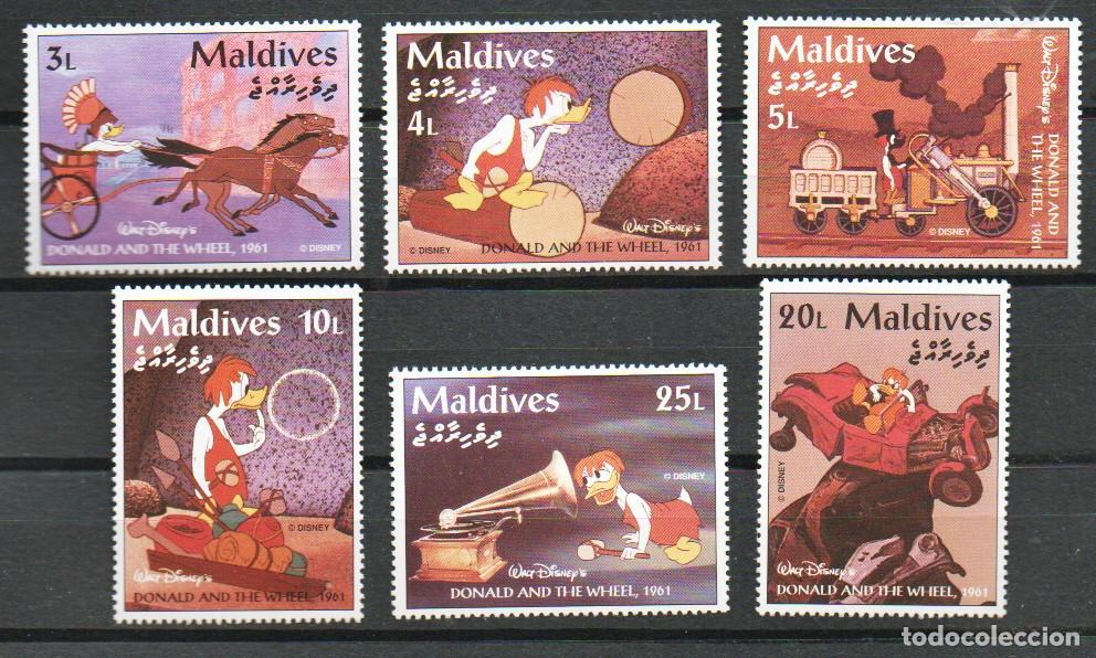 Sellos: MALDIVAS IVERT N&ordm;1968/ lA PELICULA DONALD Y LA RUEDA DE DISNEY, NUEVO*** SERIE CORTA