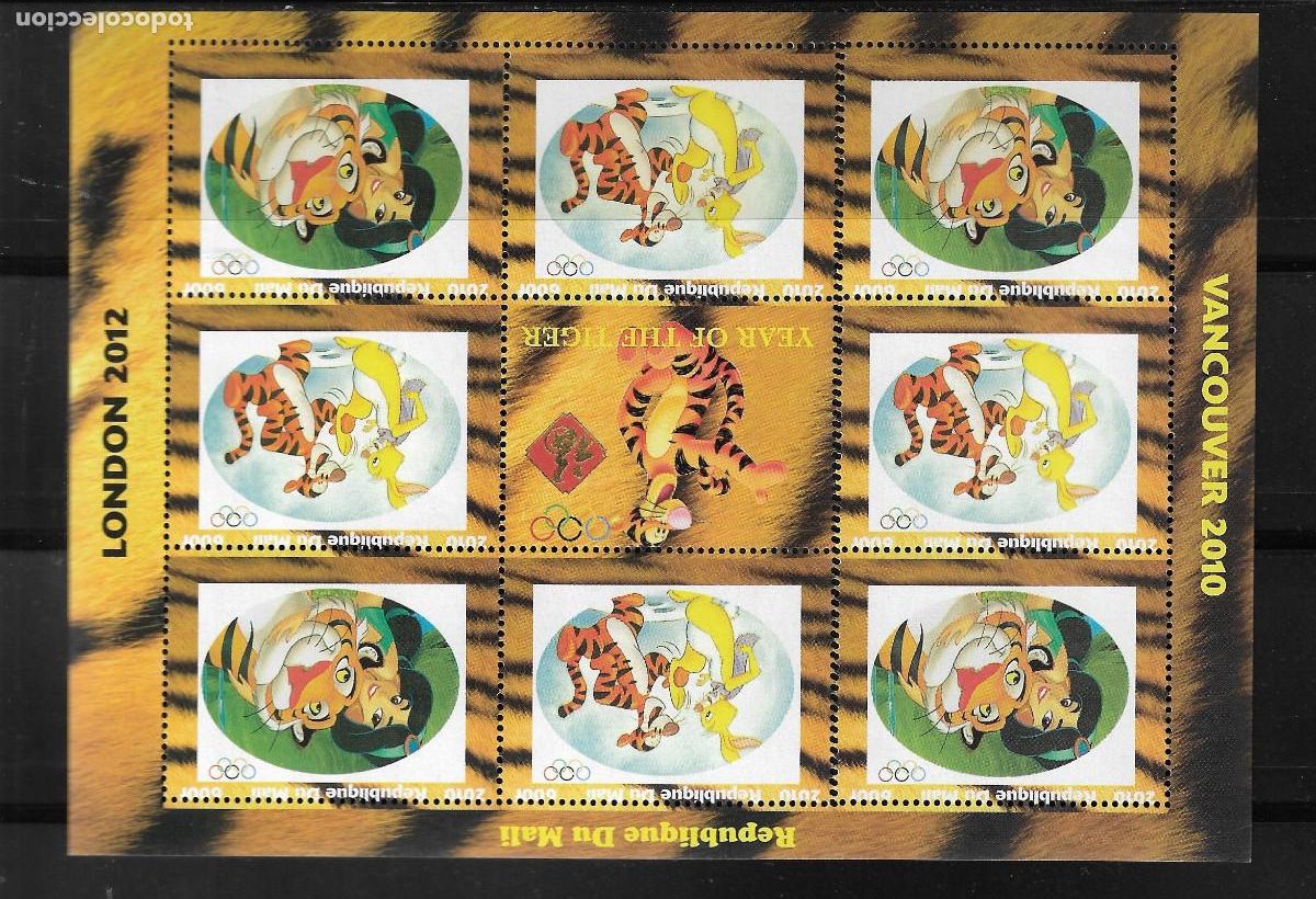 Timbres: NIGER 2010 , HOJA BLOQUE BLOQUE TEMA WALT DISNEY - A&Ntilde;O DEL TIGRE. MNH.
