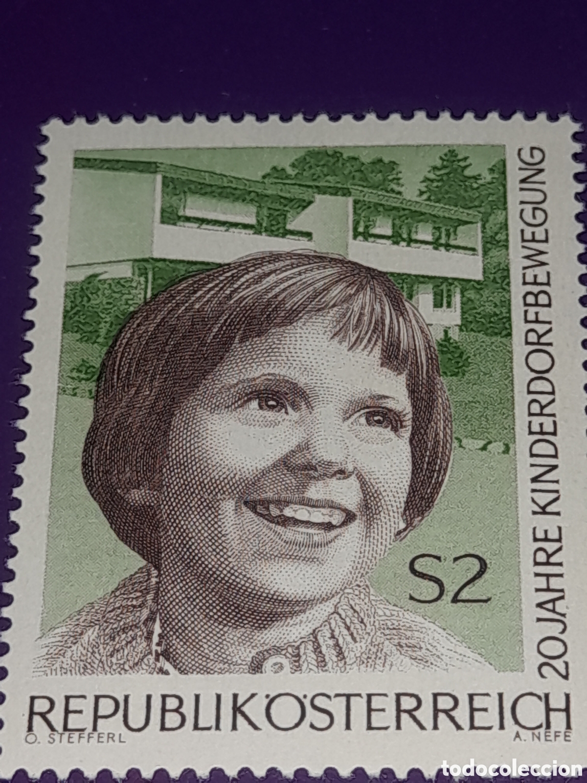 Sellos: Sello Austria nuevo 1969. 20Aniv S.O.S. Aldeas infantiles. Infancia. Organizaciones humanitarias.