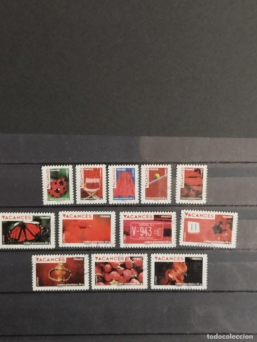 Sellos: 22.04/ Francia. Autoadhesivos. Ser&iacute;a completa en usado. Vacaciones