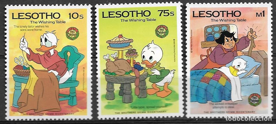 Sellos: LESOTHO 1985, Ivert 660/62 - TEMA WALT DISNEY. MNH.