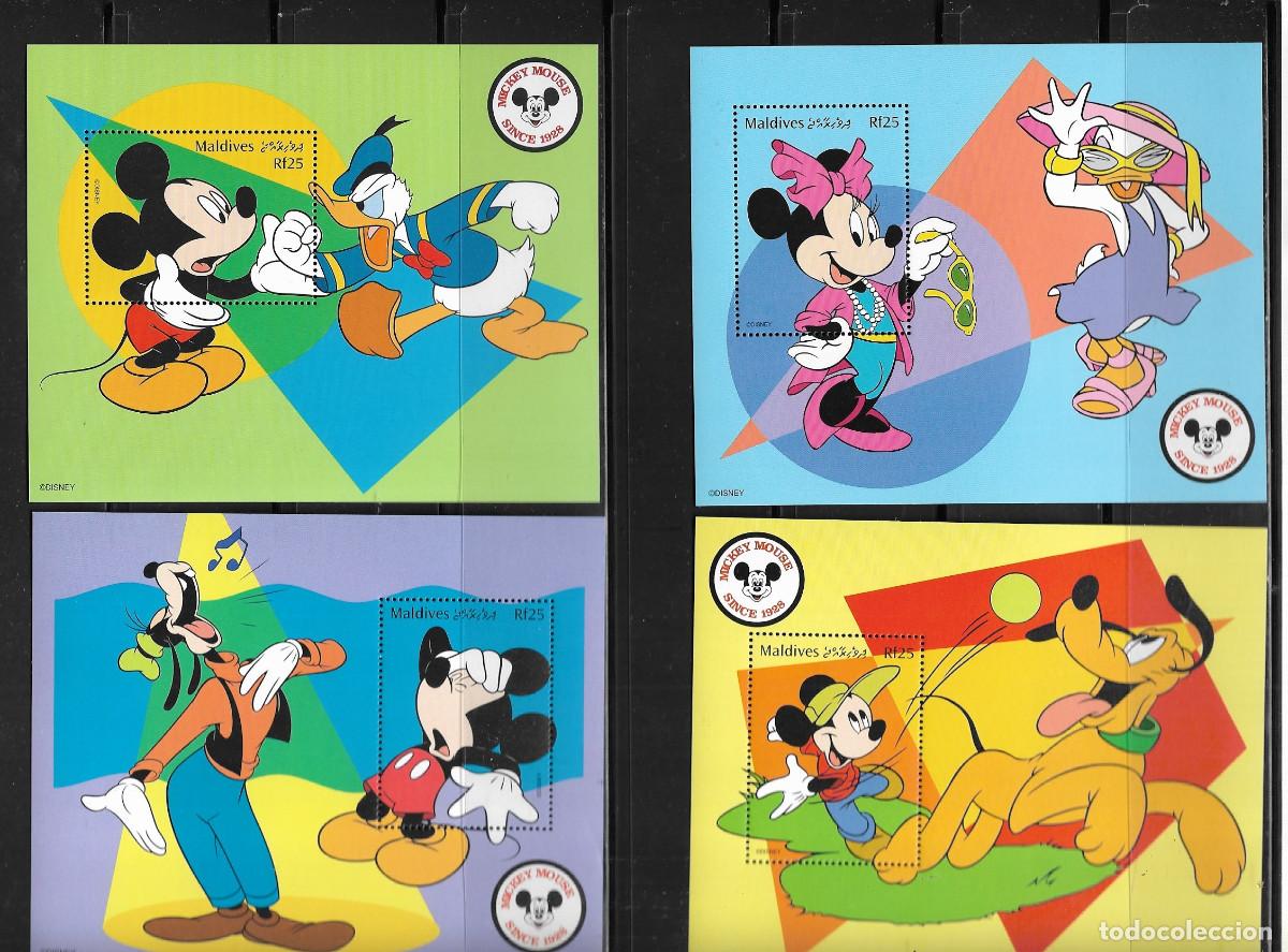 Sellos: MALDIVES 1998, HOJAS BLOQUE Ivert 413/18 - WALT DISNEY - MICKEY MOUSSE. MNH