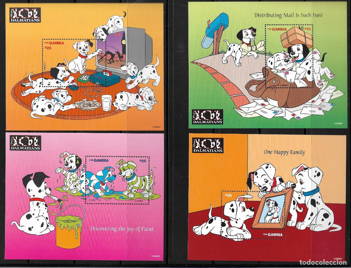 Sellos: GAMBIA 1997, HOJAS BLOQUE 331/36 - WALT DISNEY - 101 DALMATAS. MNH