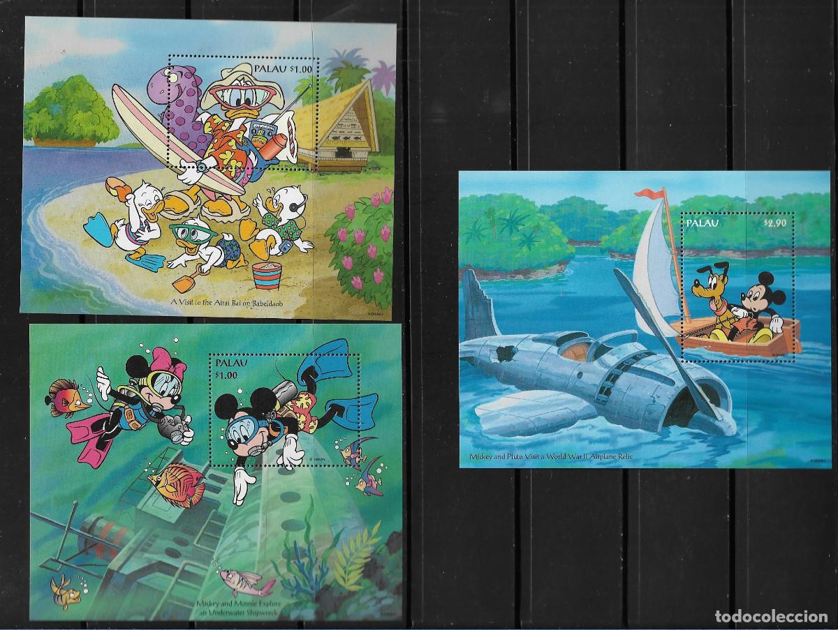 Sellos: PALAU 1994, HOJAS BLOQUE 33/35 - WALT DISNEY. MNH