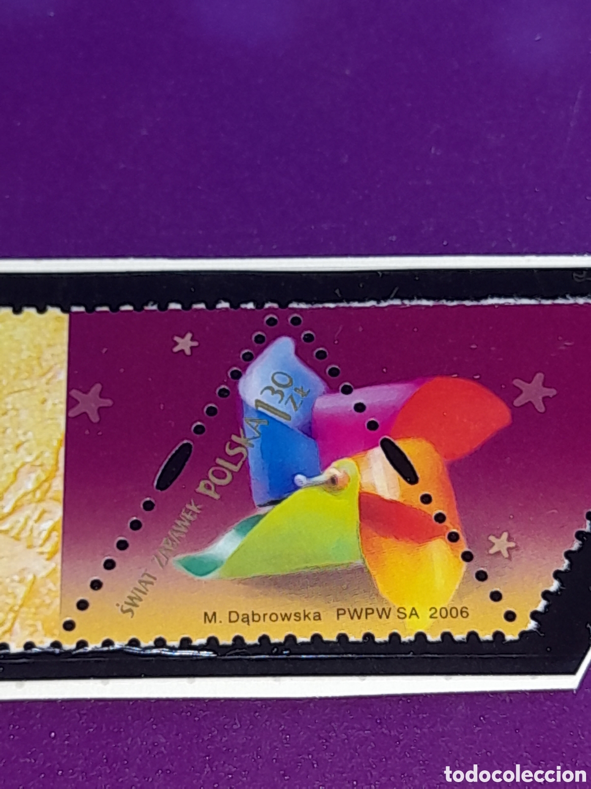 Sellos: Sello Polonia nuevo 2006. Juguetes. Infancia. Molinillos.