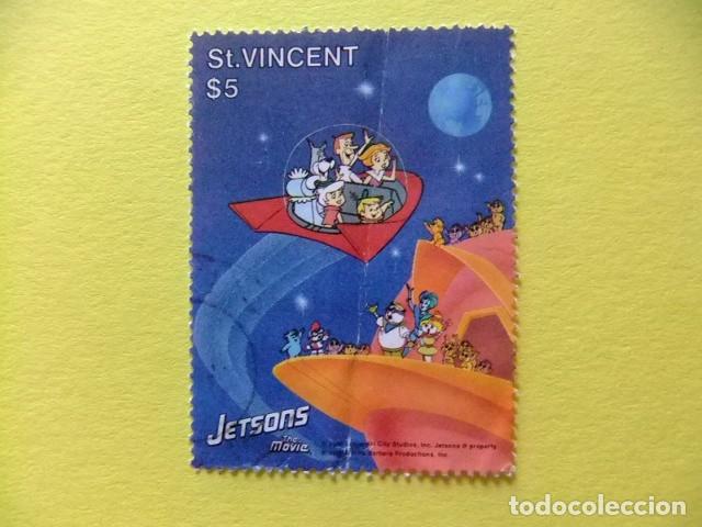 Sellos: 52 ST. VINCENT 1991 / JETSONS Los Supers&oacute;nicos LA FAMILIA del ESPACIO / YVERT 1299 FU