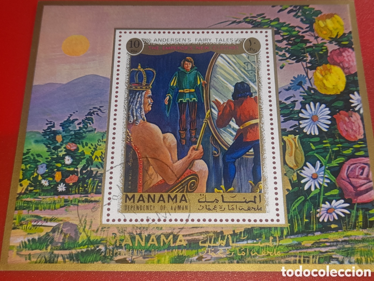 Sellos: HB Manama (E.A.U) mtdo 1972. Navidad. Dibujos. Infancia. Cuento. Hadas.Pr&iacute;ncipe. Flores. Animaci&oacute;n.