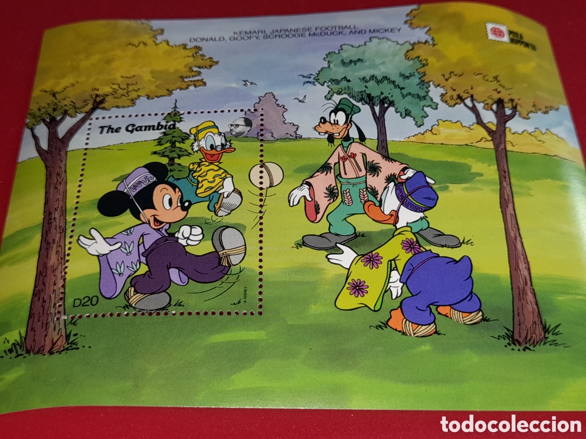 Sellos: HB Gambia nuevo 1991. Disney. Exp Filt Inter. Philanippon. Animaci&oacute;n. Dibujos. &Aacute;rboles. F&aacute;bula. Hada