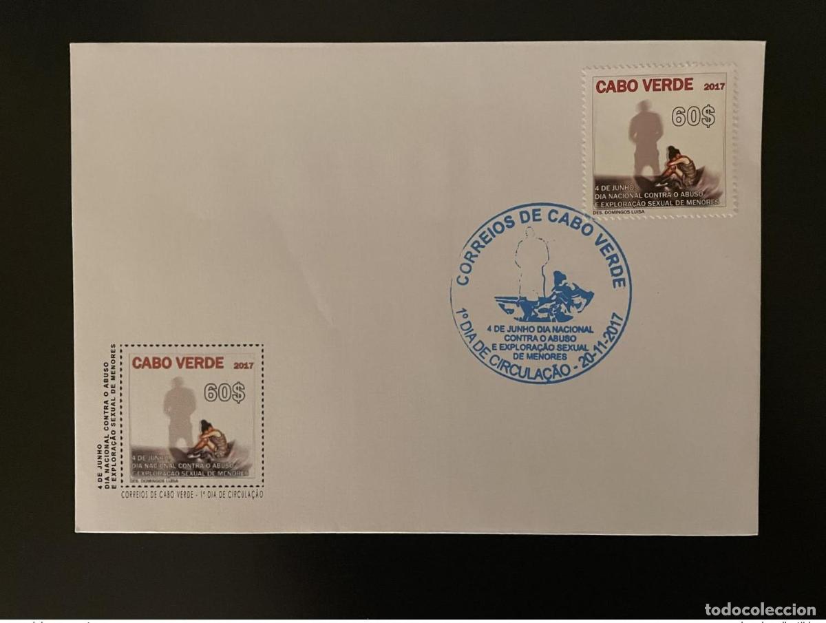 Sellos: Cabo Verde 2017 Mi. 1049 FDC Abuso explora&ccedil;ao sexual Menores Ni&ntilde;os