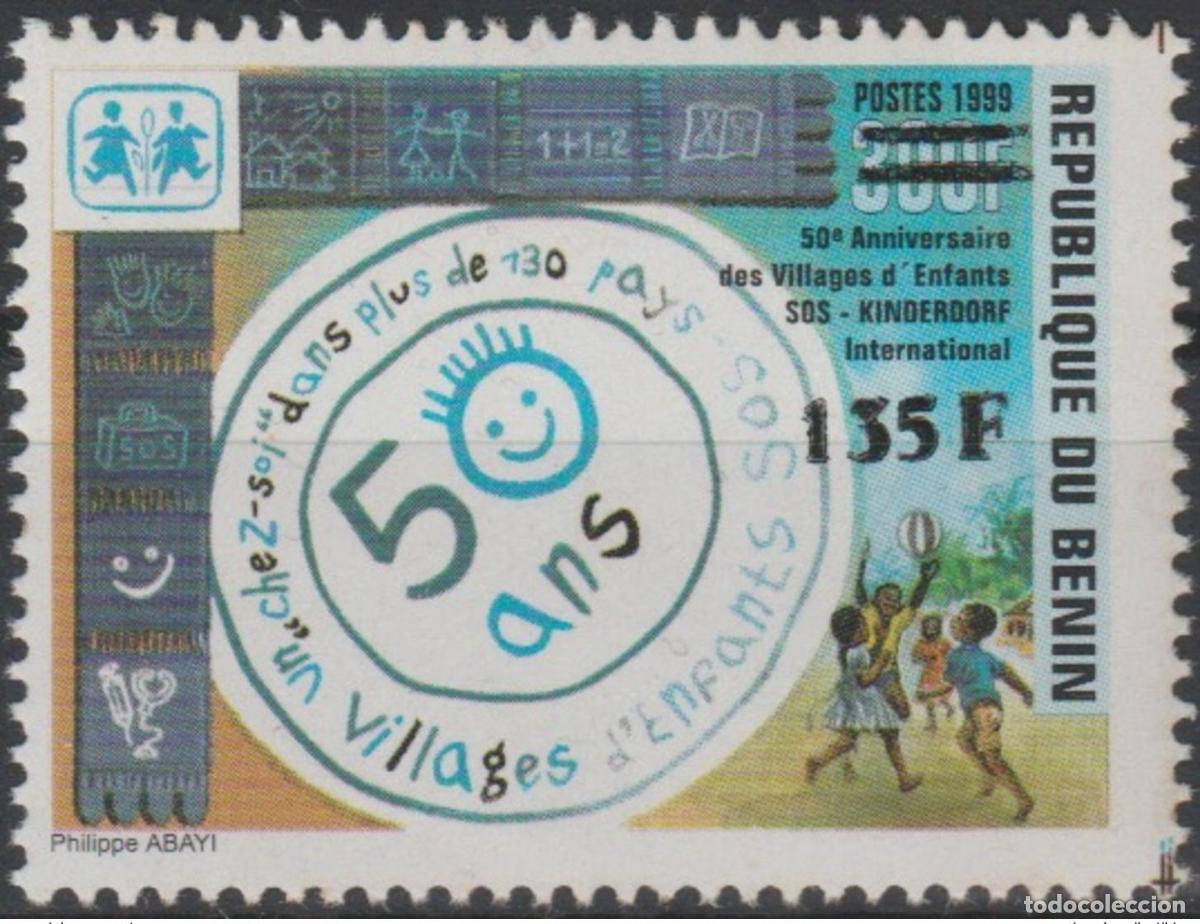 Sellos: Ben&iacute;n 2000 Mi. 1250 a&ntilde;os Aldeas Infantiles SOS protecci&oacute;n sobrecargada MNH