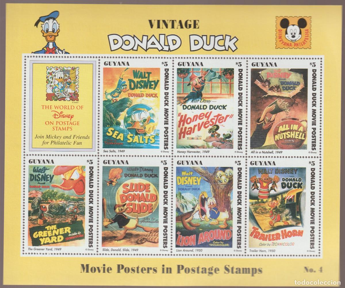 Sellos: GUYANA 1993-1994-1995-1996 - VINTAGE DONALD DUCK (6) MINIATURE SHEET MNH**