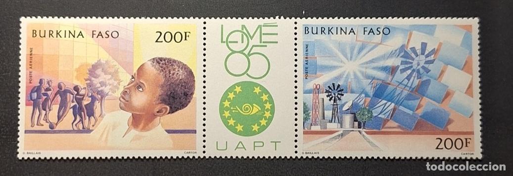 Sellos: Burkina Faso 1985 Mi. 996-997 UAPT Lom&eacute; 85 correo a&eacute;reo sat&eacute;lite