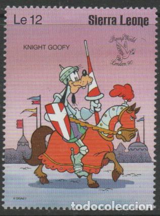 Sellos: SIERRA LEONA IVERT N&ordm; 1214, CABALLERO GOOFY, NUEVO ***