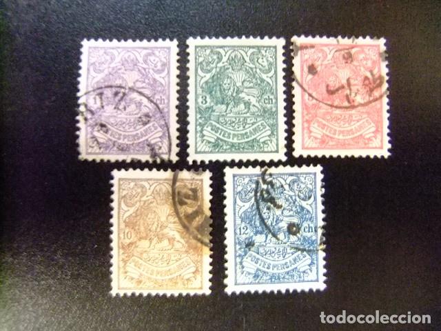 Sellos: 57 IRAN 1902 / ESCUDOS armoiries Lion / YVERT 199 + 201 / 204 MNH