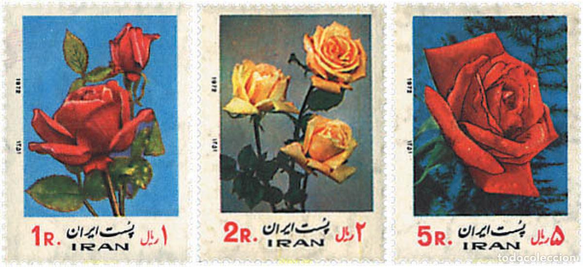 Sellos: 268954 HINGED IRAN 1972 ROSAS - Foto 1