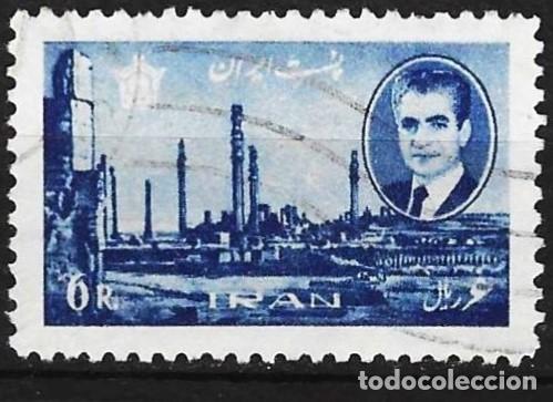 Sellos: Ir&aacute;n 1966 - Mi 1290 - YT 1161 - Ruinas de Pers&eacute;polis y Mohammad Rezā Pahlavī