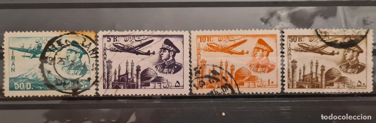 Selos: Serie de sellos a&eacute;reos usados de Ir&aacute;n 1953: Mohammed Riza Pahlavi