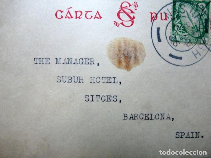 Sellos: (JX-190261)Tarjeta postal enviada desde el Estado Libre de Irlanda a Sitges (Barcelona )1935. - Foto 2 - 152004162