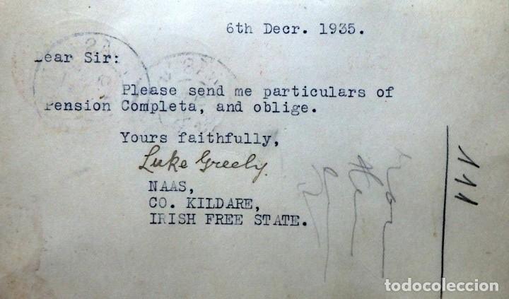 Sellos: (JX-190261)Tarjeta postal enviada desde el Estado Libre de Irlanda a Sitges (Barcelona )1935. - Foto 7 - 152004162