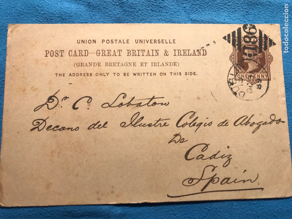 Sellos: Dublin Cadiz. 1889 - Foto 1