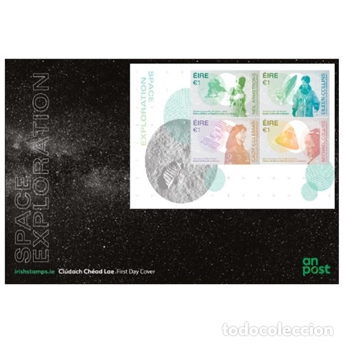 Sellos: Ireland/Eire 2019 - Space explorations FDC - Foto 1