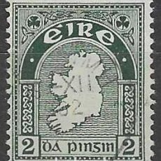 Francobolli: IRLANDA 1940-46 - MAPA NACIONAL, VERDE - USADO