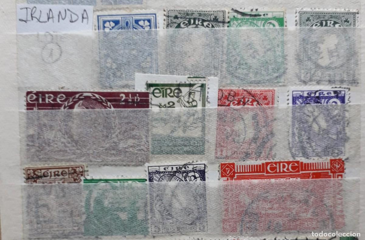 Sellos: Ficha con sellos de Irlanda - Foto 1